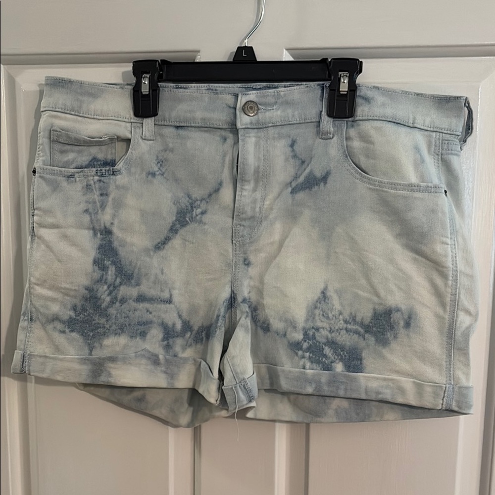 Women's Blue Tie-Dye Shorts
